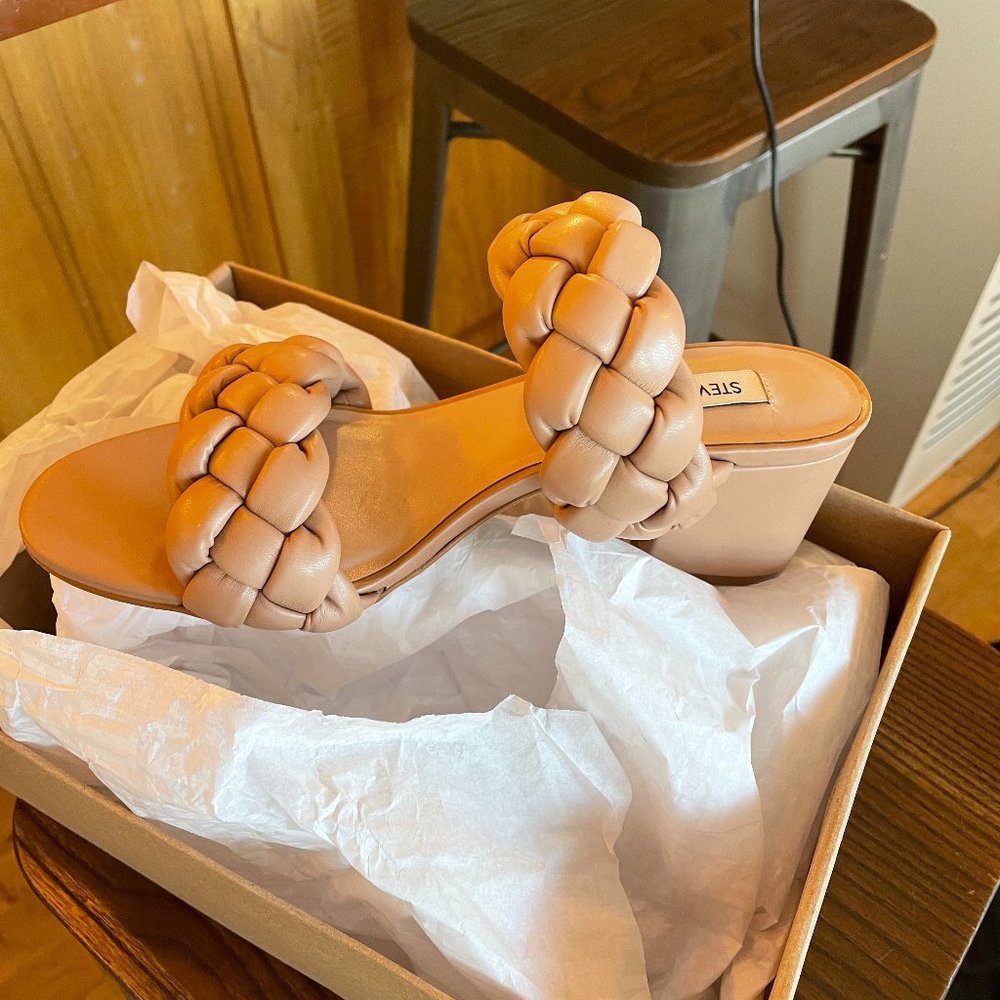 Steven Madden Braided Tan Heeled Sandles